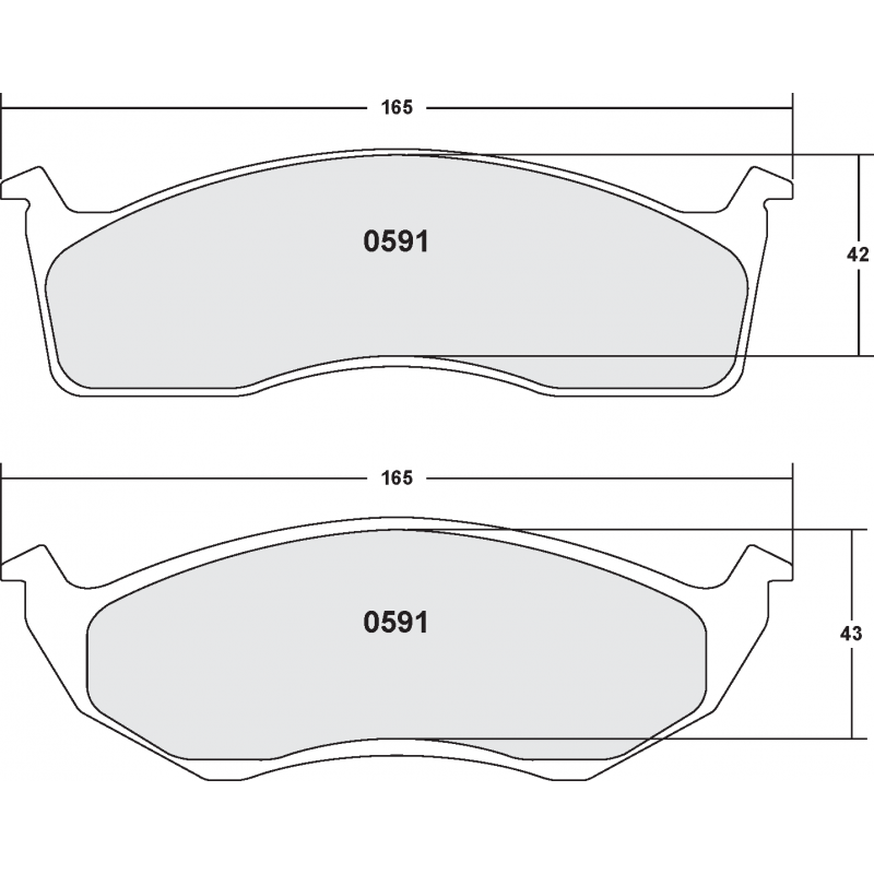 Street brake pads - Chrysler / Dodge
Eagle / Plymouth
front pad